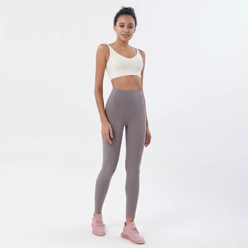 Nylon Tracksuits Women'S Yoga Set Sports Suit Gym Fitness Bra Leggings Women Lounge Wear Crop Tops Sexy 18 Colors