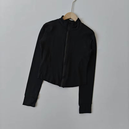 Women'S Fitness Coat Hooded Cardigan Tight Quick-Dry Sports Jacket Running Training Shirt Yoga Clothes Long Sleeve Sport Jacke