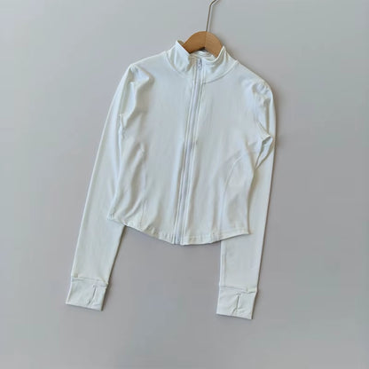 Women'S Fitness Coat Hooded Cardigan Tight Quick-Dry Sports Jacket Running Training Shirt Yoga Clothes Long Sleeve Sport Jacke